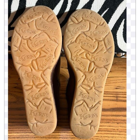 Korks Brown Mallory Clogs Mules Platform Shoes Sz 9 Boho Preowned - Picture 10 of 10